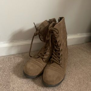 Brown Lace Up Boots
